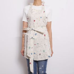 Parent-Child Home Model Cotton Apron (Option: Little Navy-Adult Style)