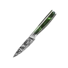 Laser Grain Stainless Steel 5CR15 Green (Option: 3.5inch peel knife)