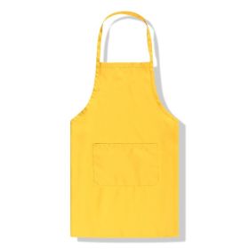 Fashion Home Kitchen Thickened Apron (Option: Yellow-58X73cm)