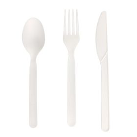 Disposable PLA Knife Fork And Spoon Tableware Set (Option: Natural Color-Set)