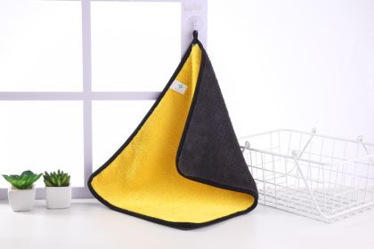 Coral Fleece Car Kitchen Cleaning Cloth (Option: Yellow-500g 30x40cm)